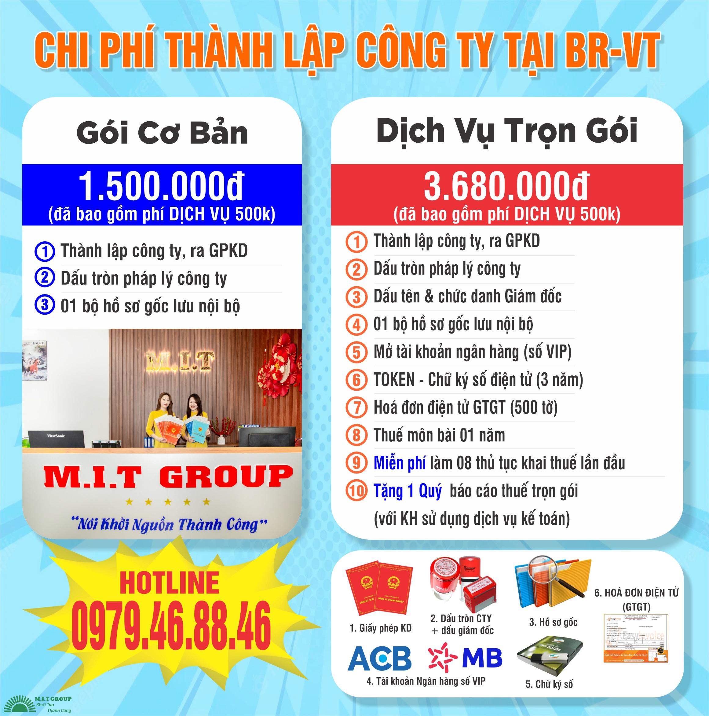 Thành Lập Công Ty/Doanh Nghiệp Tại Bà Rịa Vũng Tàu